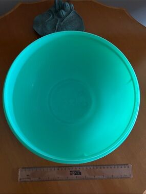 Vintage Tupperware Bright Teal Mixing Bowl